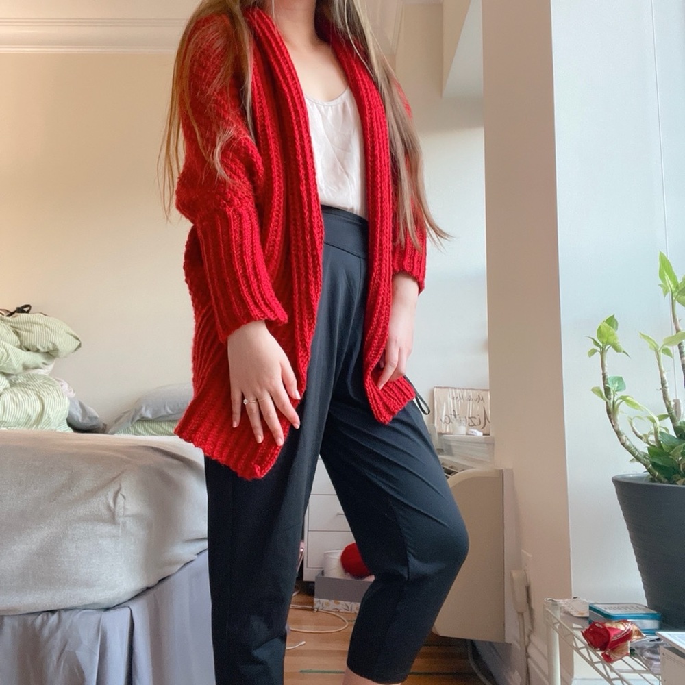 🧶 Handmade crochet batwing cardigan in size S/M ❤️